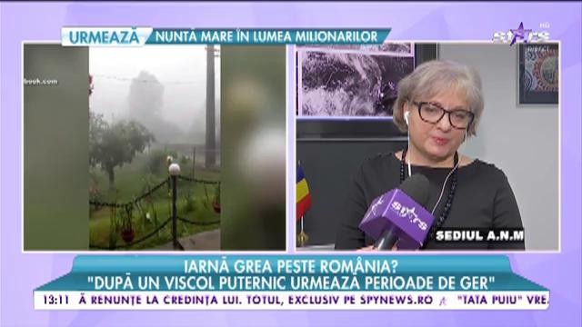 Iarna iernilor va lovi Rom&acirc;nia! Directorul ANM, Florinela Georgescu: "A fost un an cu foarte multe extreme meteorologice"