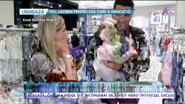 Nadir, pentru prima oară la shopping cu fetița lui