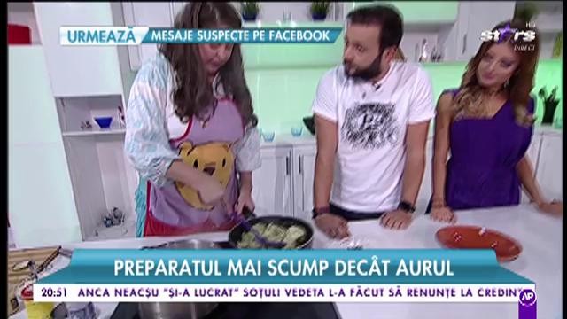 Rita Mureşan, ajutată de un c&acirc;ine la pregătirea unei reţete delicioase