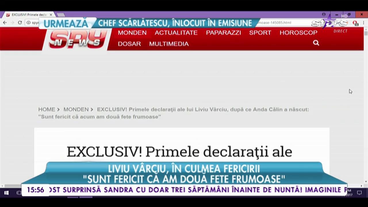 Liviu V&acirc;rciu, primele declarații după nașterea celui de-al doilea copil: &rdquo;Este o binecuv&acirc;ntare de la Dumenezeu&rdquo;