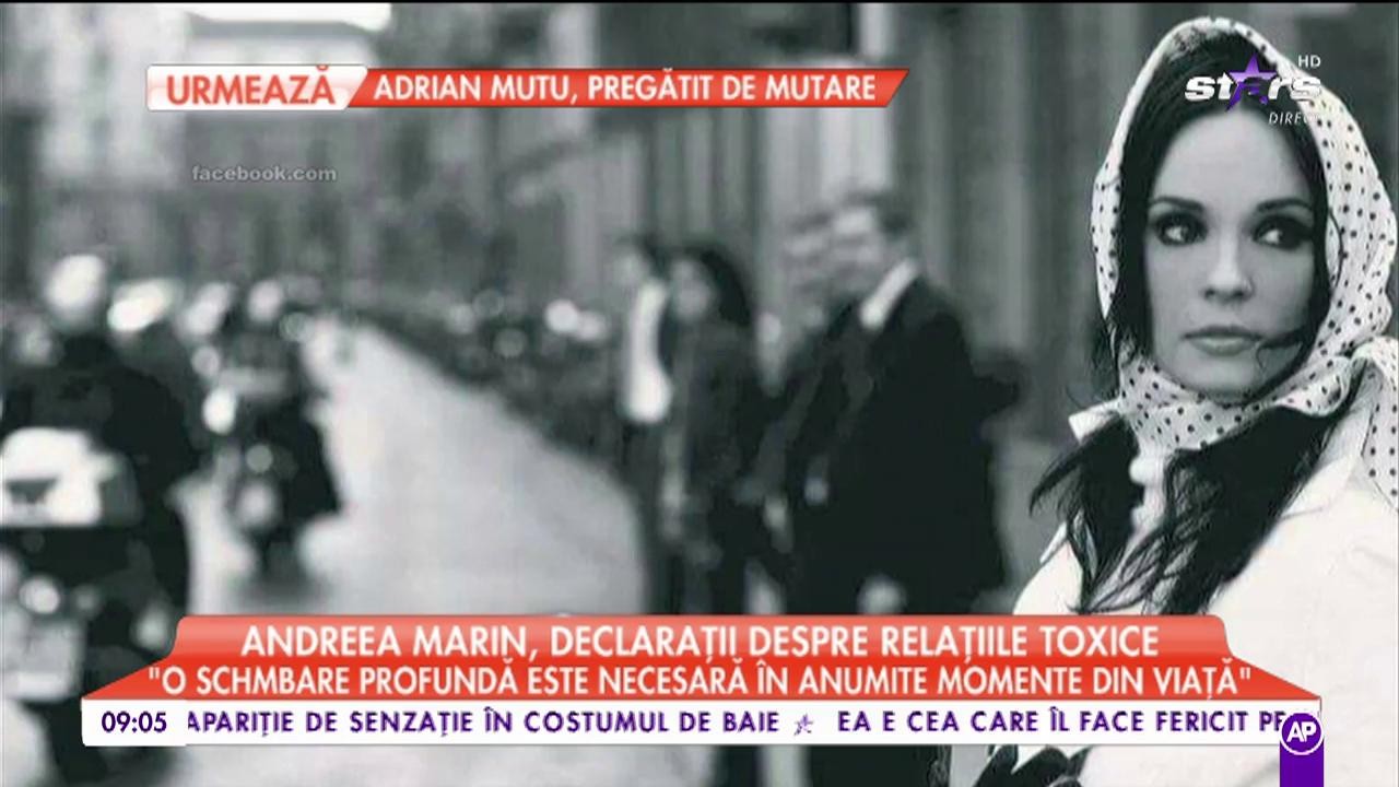 Andreea Marin, declarații despre relațiile toxice &bdquo;Puterea schimbării e numai &icirc;n voi&rdquo;