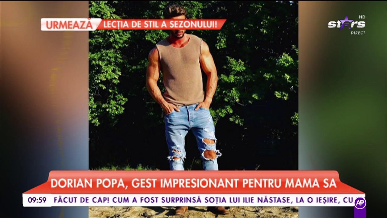 Dorian Popa a făcut un gest impresionant pentru mama sa