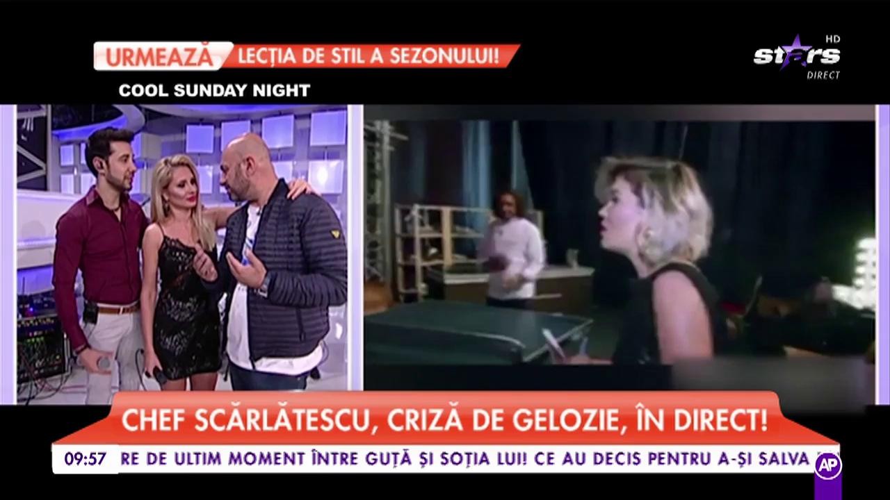 Chef Scărlătescu, criză de gelozie, &icirc;n direct! Ce i-a spus Ginei Pistol referitor la relația cu Smiley