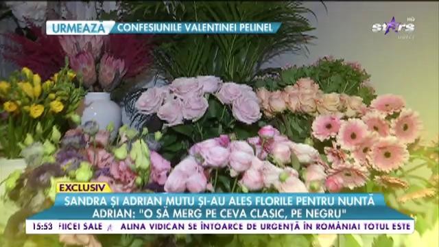 Sandra şi Adrian Mutu şi-au ales florile pentru nuntă
