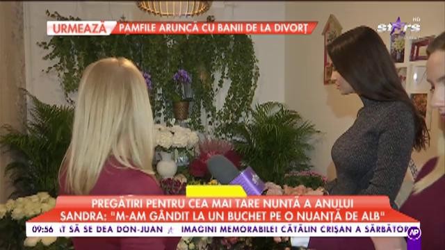 Sandra și Andrian Mutu fac ultimele pregătiri pentru cea mai tare nuntă a anului. Sandra:&bdquo;Nu-mi doresc un buchet &icirc;nalt&rdquo;