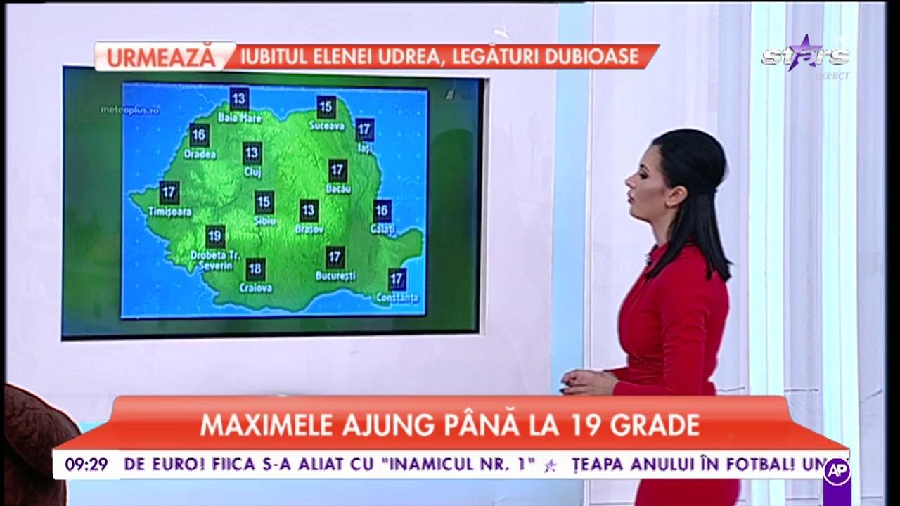 Vreme frumoasă &icirc;n toată ţara! Maximele ajung p&acirc;nă la 19 grade