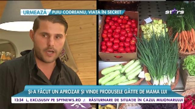 Şi-a făcut un aprozar şi vinde produsele gătite de mama lui
