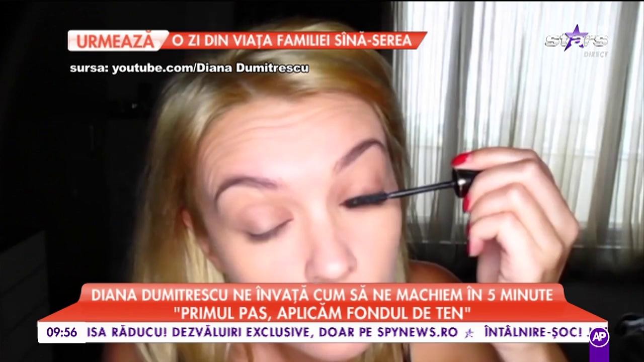Diana Dumitrescu ne &icirc;nvaţă cum să ne machiem &icirc;n cinci minute: &rdquo;Este foarte important ca pielea să fie hidratată&rdquo;