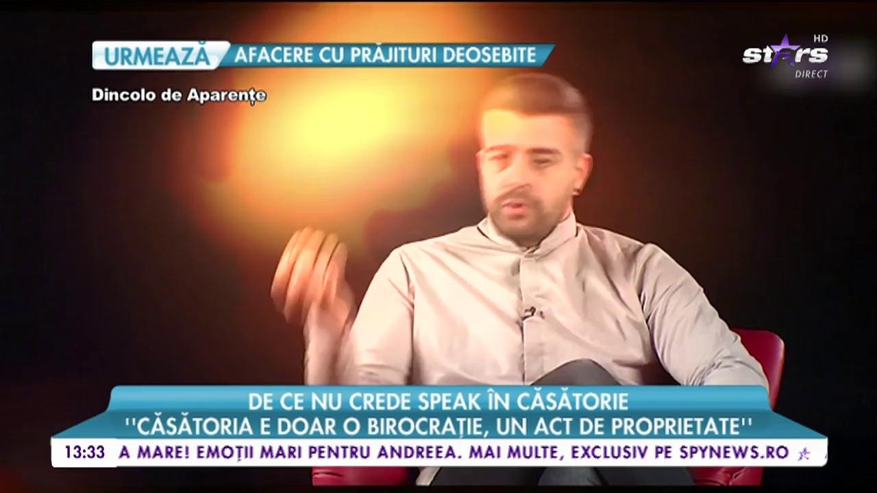 De ce nu crede Speak &icirc;n căsătorie: "Este o birocraţie, un act de proprietate"
