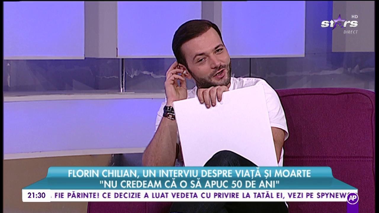Florin Chilian, un interviu despre viață și moarte: "Am scăpat de presiunea unei bătr&acirc;neți ur&acirc;te"