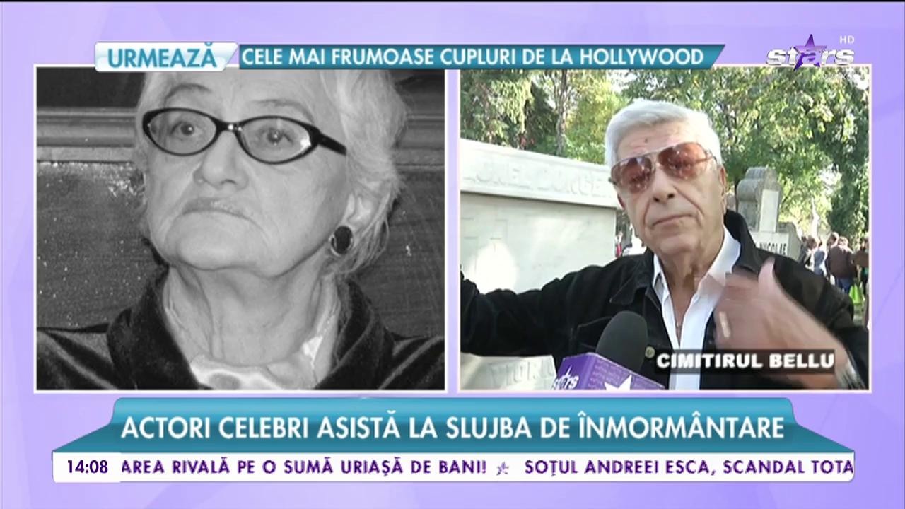 Actrița Olga Tudorache, condusă pe ultimul drum. Fiul actriței a venit din America, pentru &icirc;nmorm&acirc;ntare