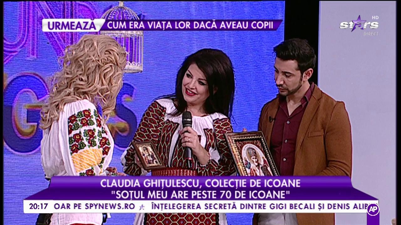 Claudia Ghițescu, colecție de icoane: ” De sfântul Nicolae am cumpărat 40 de icoane și le-am impărțit la rude”