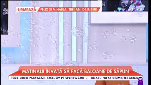 Arta magică de a face baloane de săpun, &icirc;n platoul matinalilor