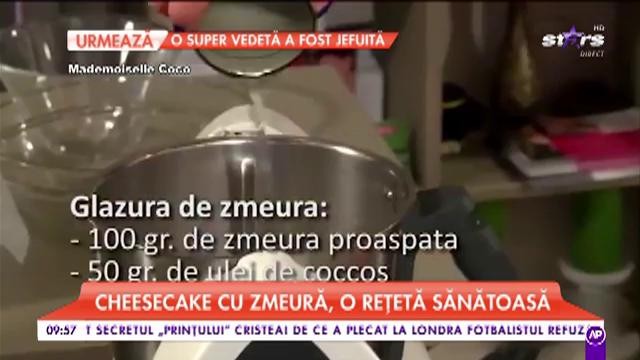 Diana Dumitrescu, a luat lecții &icirc;n bucătărie. Vedeta a pregătit  &bdquo;Cheesecake cu zmeură&rdquo;