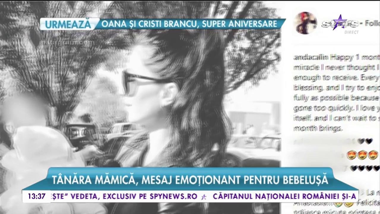 Iubita lui Liviu V&acirc;rciu, Anda Călin, mesaj emoţionant pentru fiica lor.  &bdquo;O lună fericită! Tu eşti miracolul..."