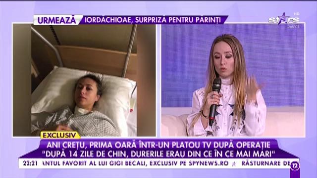 Ani Crețu, dezvăluiri despre intervenție: &rdquo;Am auzit tot ce vorbeau doctorii &icirc;n timpul operației&rdquo;