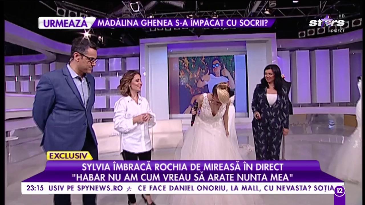 Sylvia &icirc;mbracă rochia de mireasă &icirc;n direct: &rdquo;Habar nu am cum vreau să arate nunta mea&rdquo;
