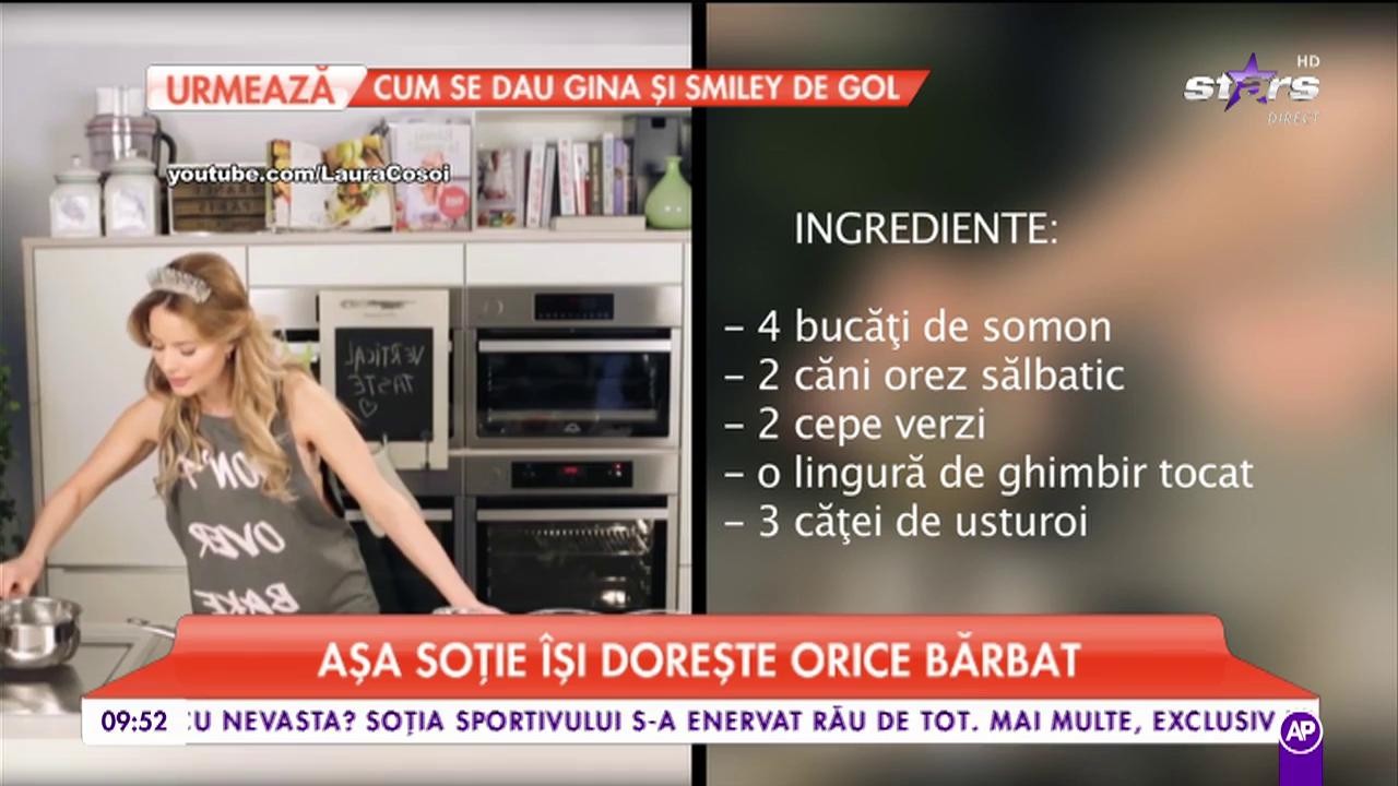 Laura Cosoi ne pregătește &bdquo;Somon teriyaky&rdquo;