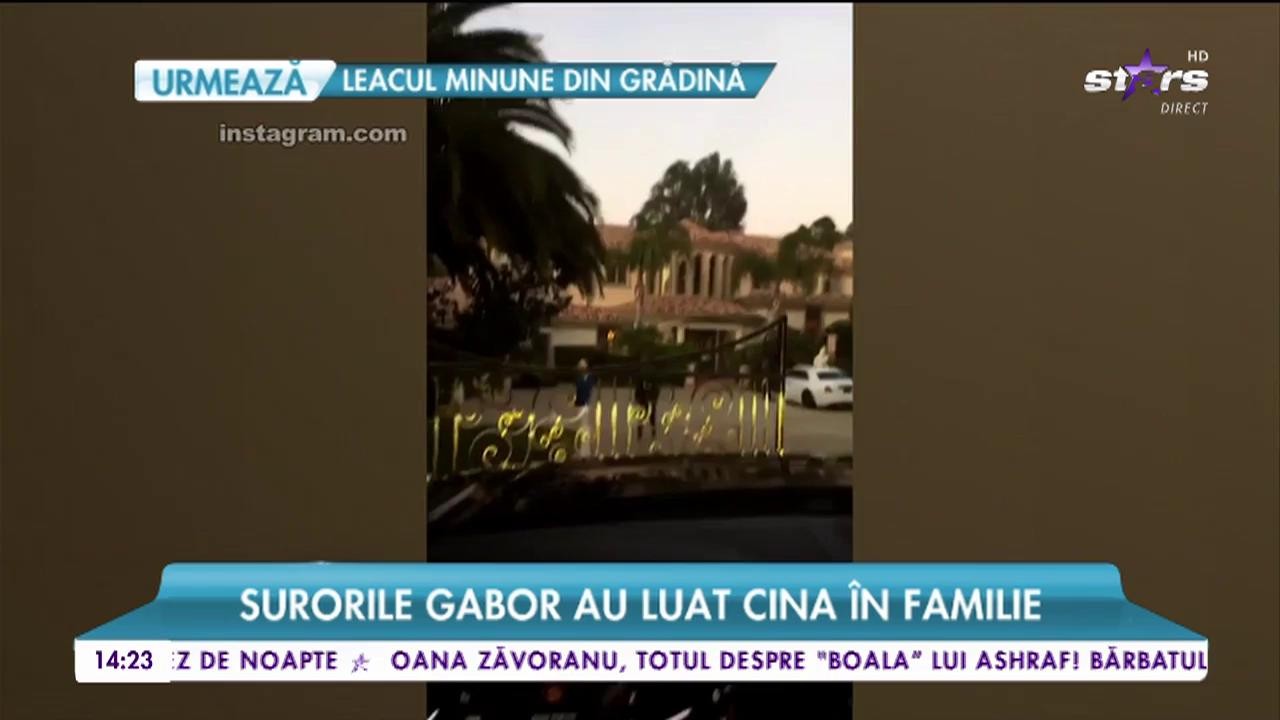 Surorile Gabor au luat cina &icirc;n familie, in America
