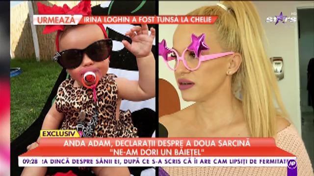 Anda Adam, declarații despre a doua sarcină: &rdquo;Ne-am dori un băiețel&rdquo;
