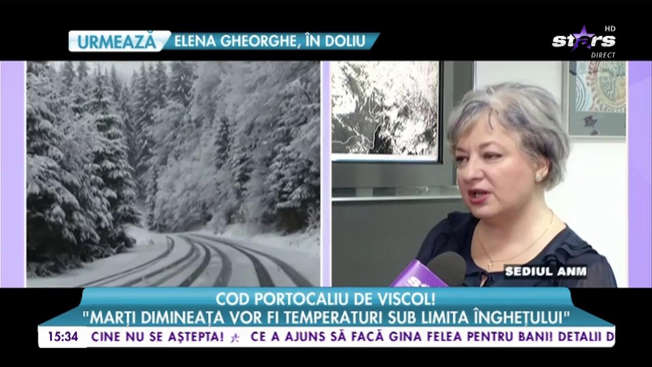 Vine iarna &icirc;n Rom&acirc;nia. Cod portocaliu de viscol la munte