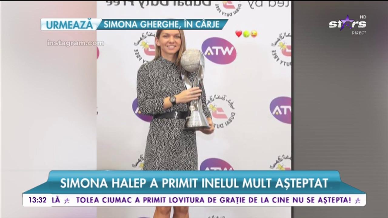 Simona Halep a primit trofeul WTA și inelul mult așteptat. Jucatoarea a declarat că s-a logodit