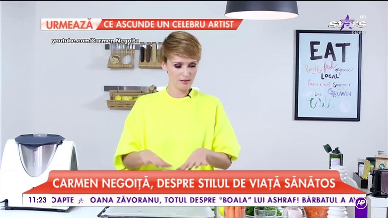 Carmen Negoiță, despre stilul de viață sănătos. Vedeta pregătește &rdquo;pateu de morcovi&rdquo;