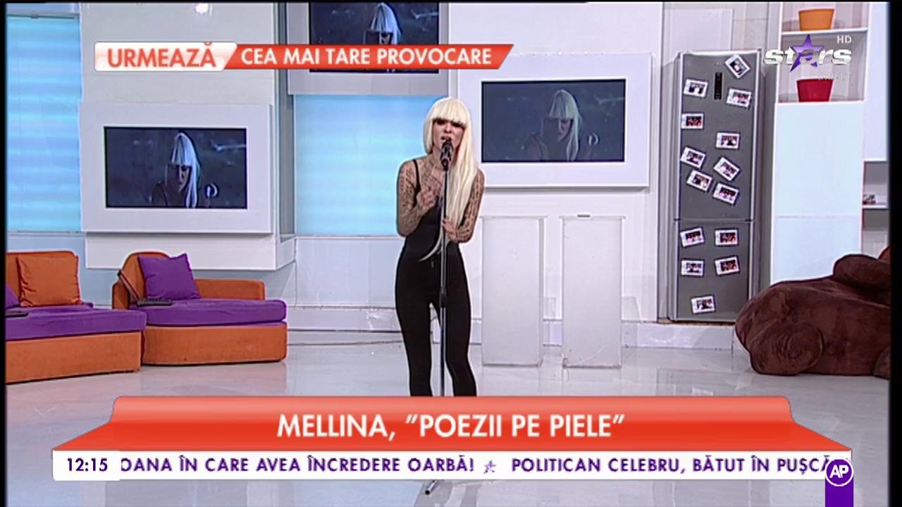 Mellina interpretează piesa care a adunat mii de vizualizări, &rdquo;Poezii pe piele&rdquo;