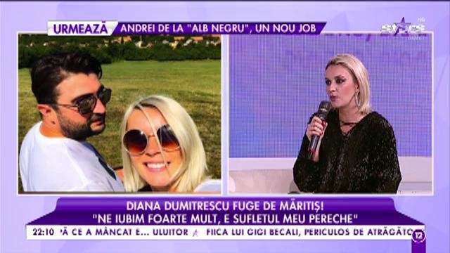 Diana Dumitrescu fuge de măritiș: &rdquo;Ne iubim foarte mult, e sufletul meu pereche&rdquo;