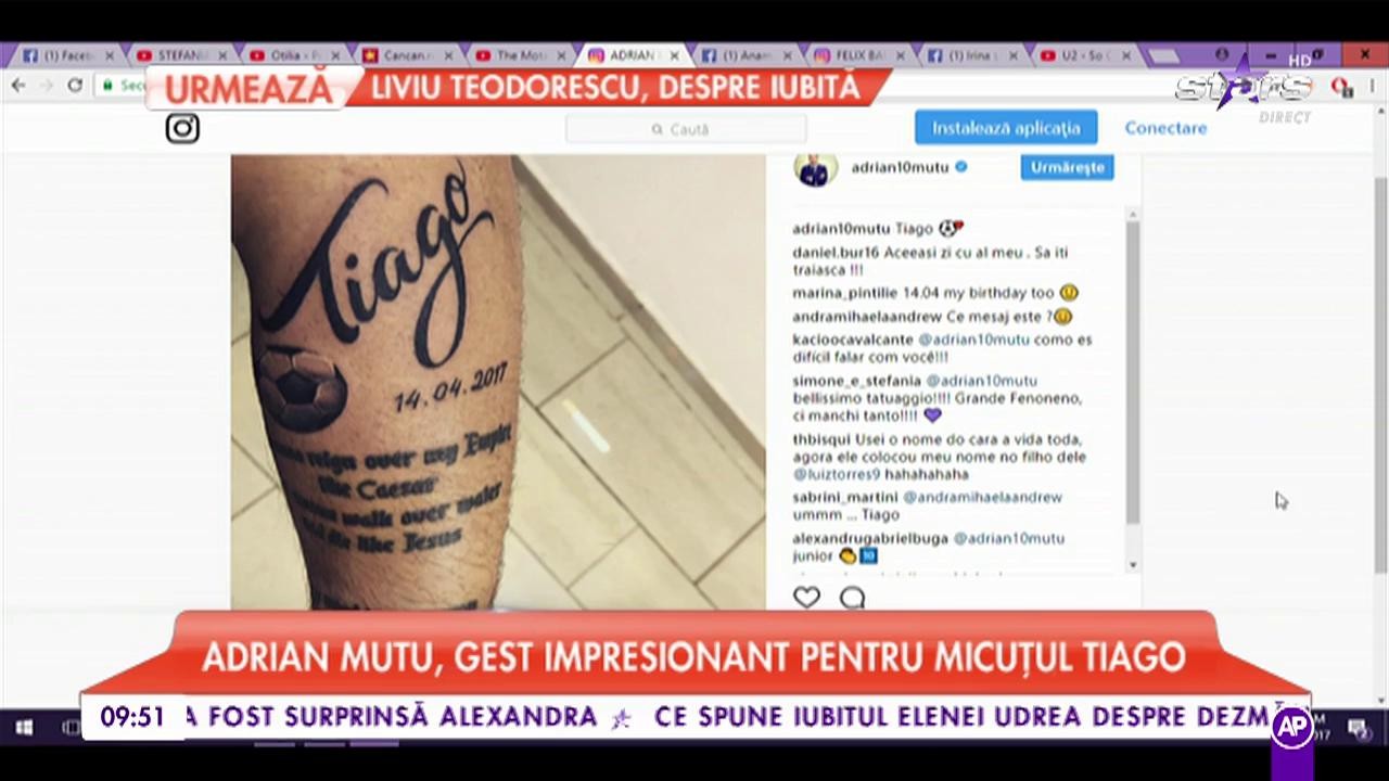 Adrian Mutu, gest impresionant pentru micuțul Tiago