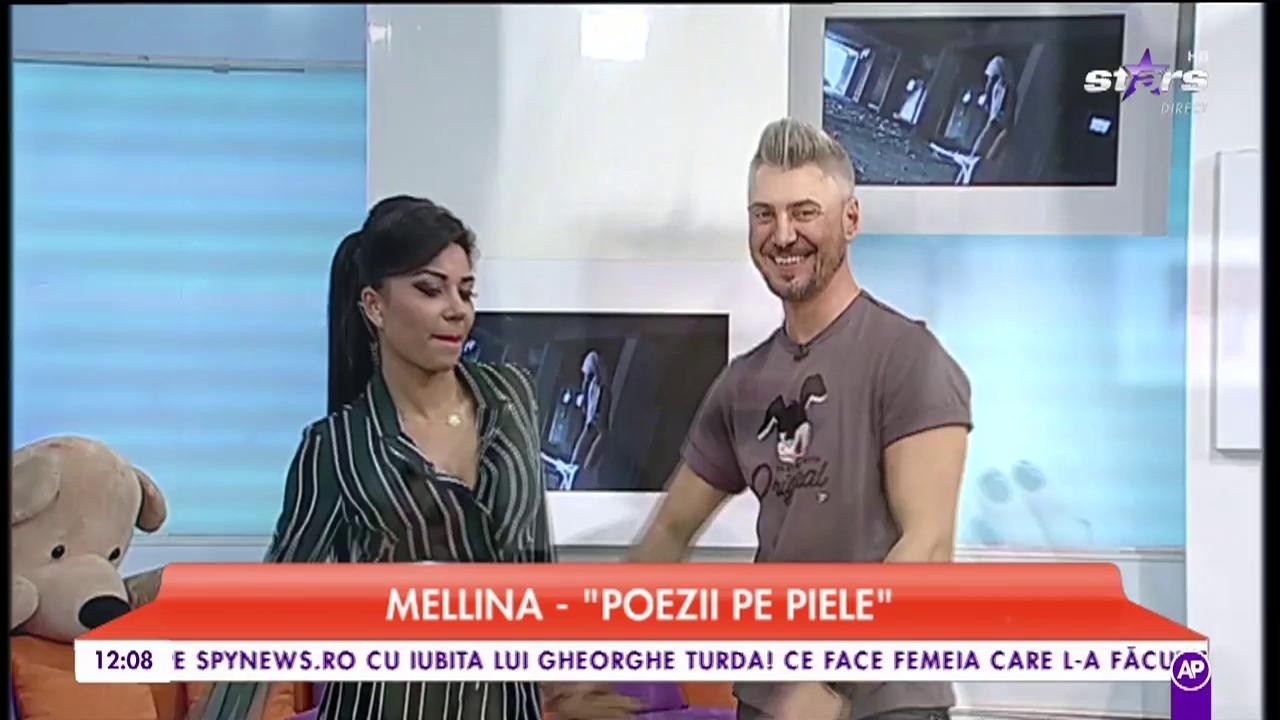 Mellina interpretează noua ei piesă, &rdquo;Poezii pe piele&rdquo;