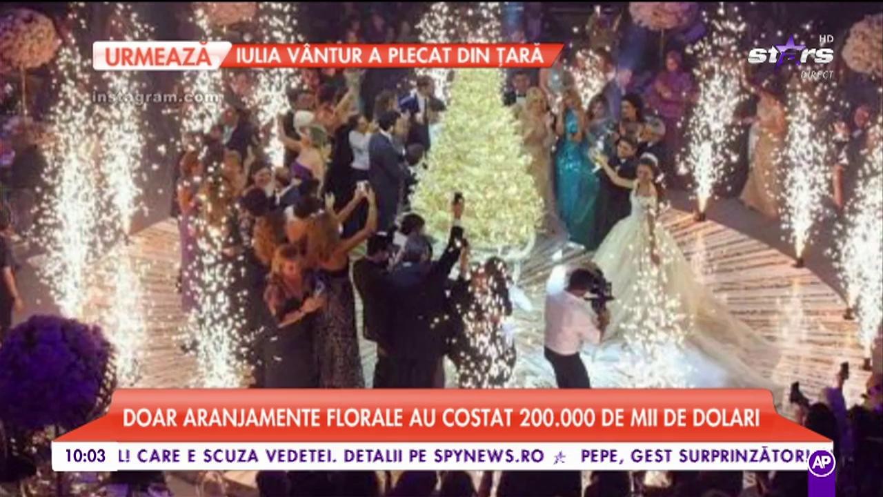 Mirii nu s-au uitat la bani c&acirc;nd au organizat marele eveniment. C&acirc;t s-a cheltuit pentru nunta de lux