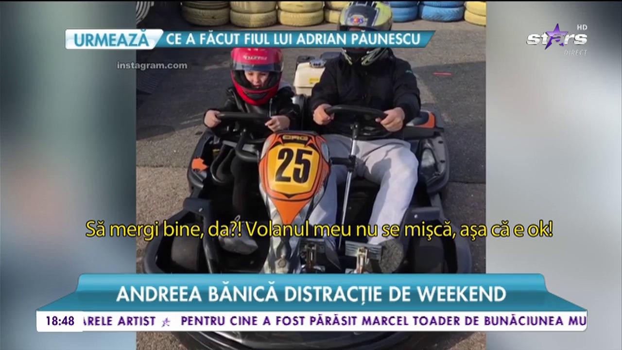 Andreea Bănică ,distractie de weekend! Și-a dus copii la un circuit de karting