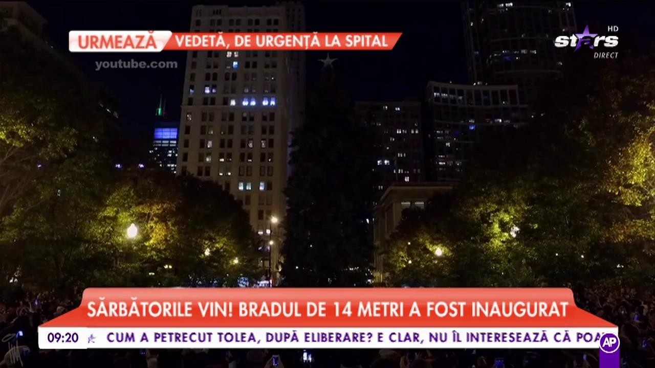 Un brad imens de Crăciun a fost amplasat &icirc;n Chicago