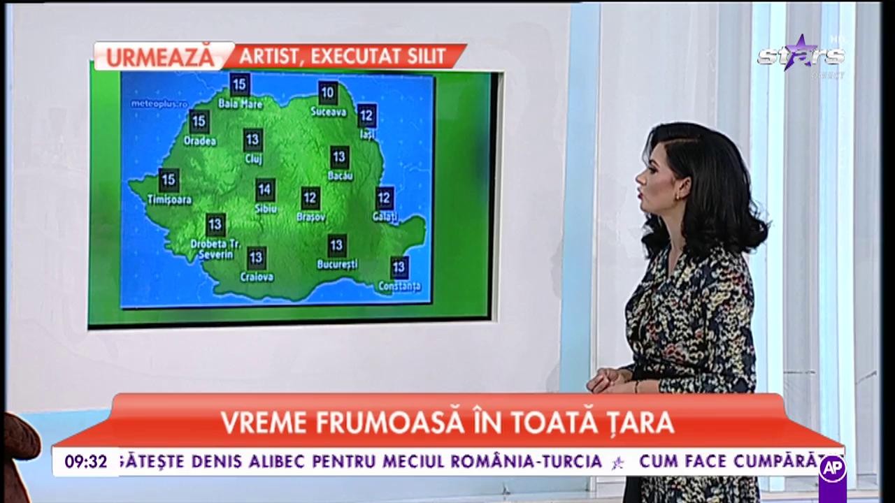 Vreme frumoasă &icirc;n toată țara. Maximele ajung p&acirc;nă la 15&deg;C