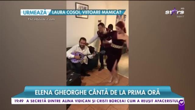 Elena Gheorghe c&acirc;ntă &icirc;ncă de la prima oră a dimineții! Frumoasa vedetă face show