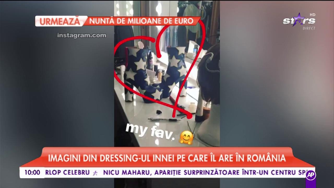 Imagini din dressing-ul Innei pe care &icirc;l are &icirc;n Rom&acirc;nia