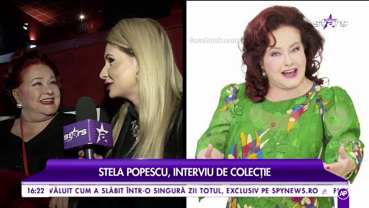 Stela Popescu, interviu de colecție: „Mi-am pierdut mama, mi-am tatăl”