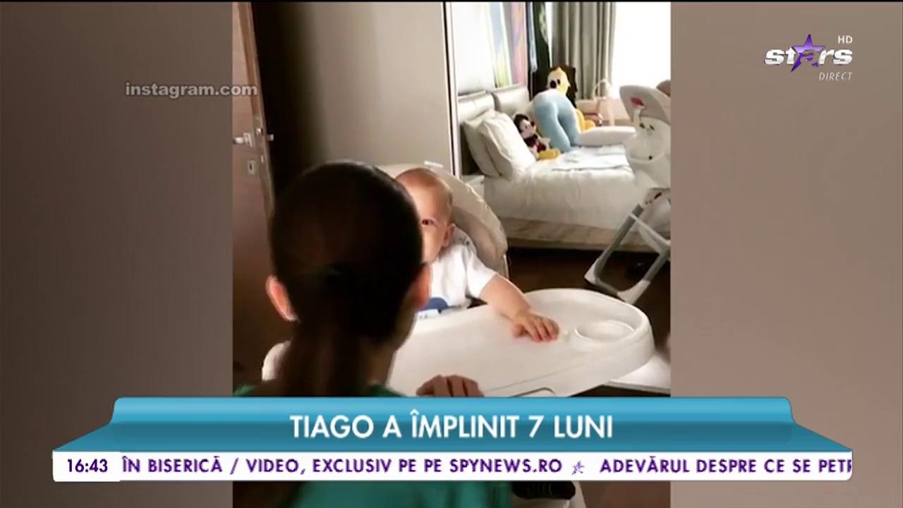Momente &icirc;nduioşătoare cu Sandra Mutu şi băieţelul ei. Tiago a &icirc;mplinit astăzi 7 luni!