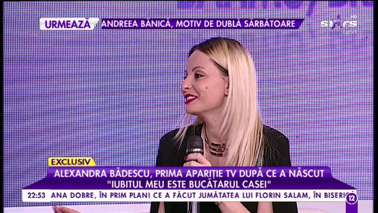 Alexandra Bădescu, prima apariție TV după ce a născut: "Am o bonă filipineză care mă ajută cu fetița"