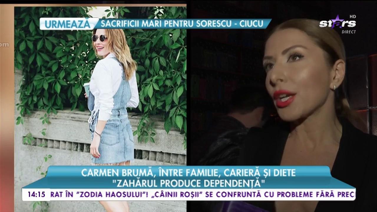 Carmen Brumă, &icirc;ntre familie, carieră și dietă: &bdquo;Zahărul produce dependență&rdquo;