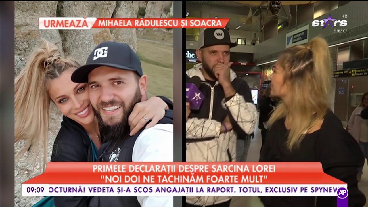 Primele declarații despre sarcina Lorei: &rdquo;Noi doi ne tachinăm foarte mult