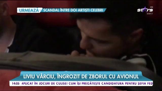 Liviu V&acirc;rciu, &icirc;ngrozit de zborul cu avionul. Andrei Ștefănescu a fost alături de artist