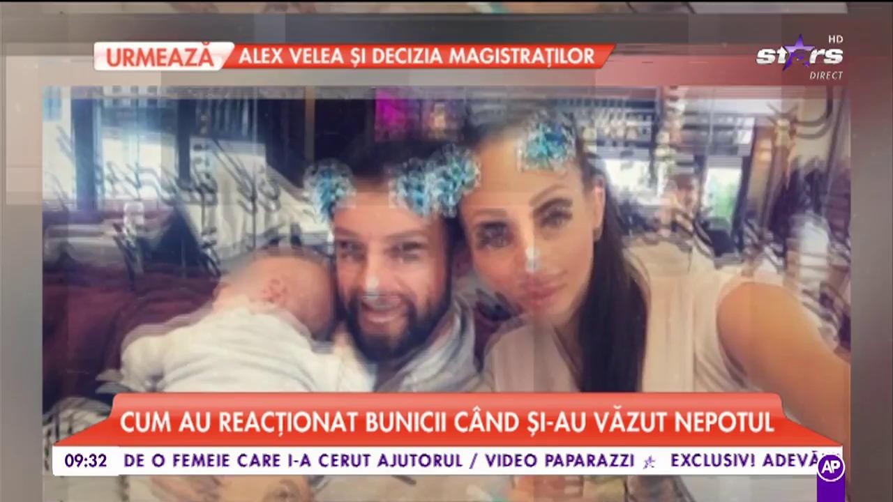Momente emoționante cu familia lui Gabi Enache. Cum au reacționat bunicii c&acirc;nd și-au văzut nepotul