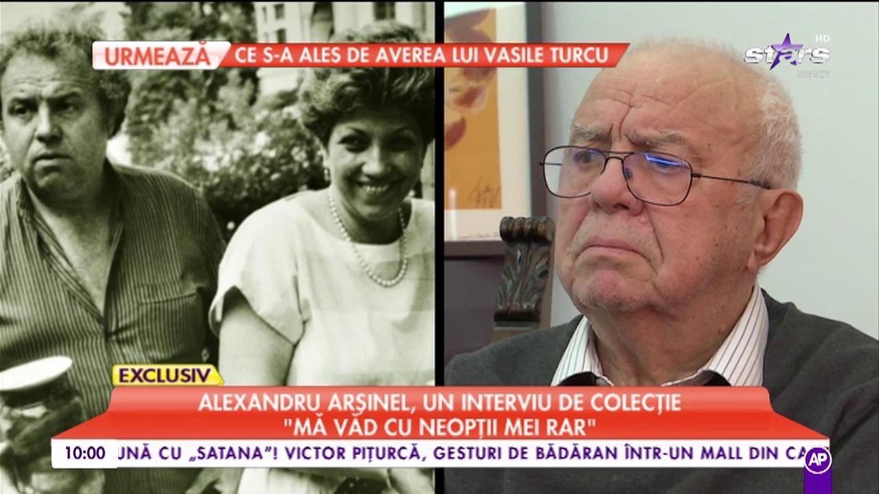 Alexandru Arșinel, interviu de colecție: &bdquo;Secretul unei căsnicii constă &icirc;n &icirc;nțelegere, bucurie și iertare&rdquo;