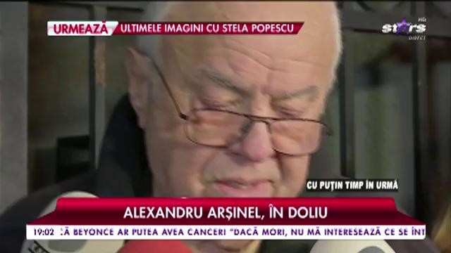 Alexandru Arșinel, despre moartea Stelei Popescu: "Trupul ei va sta la Teatru Tănăse p&acirc;nă s&acirc;mbătă"
