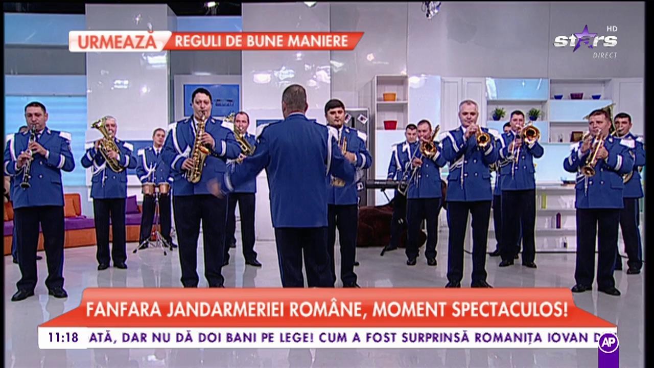 Fanfara Jandarmeriei Rom&acirc;ne,  moment spectaculos!