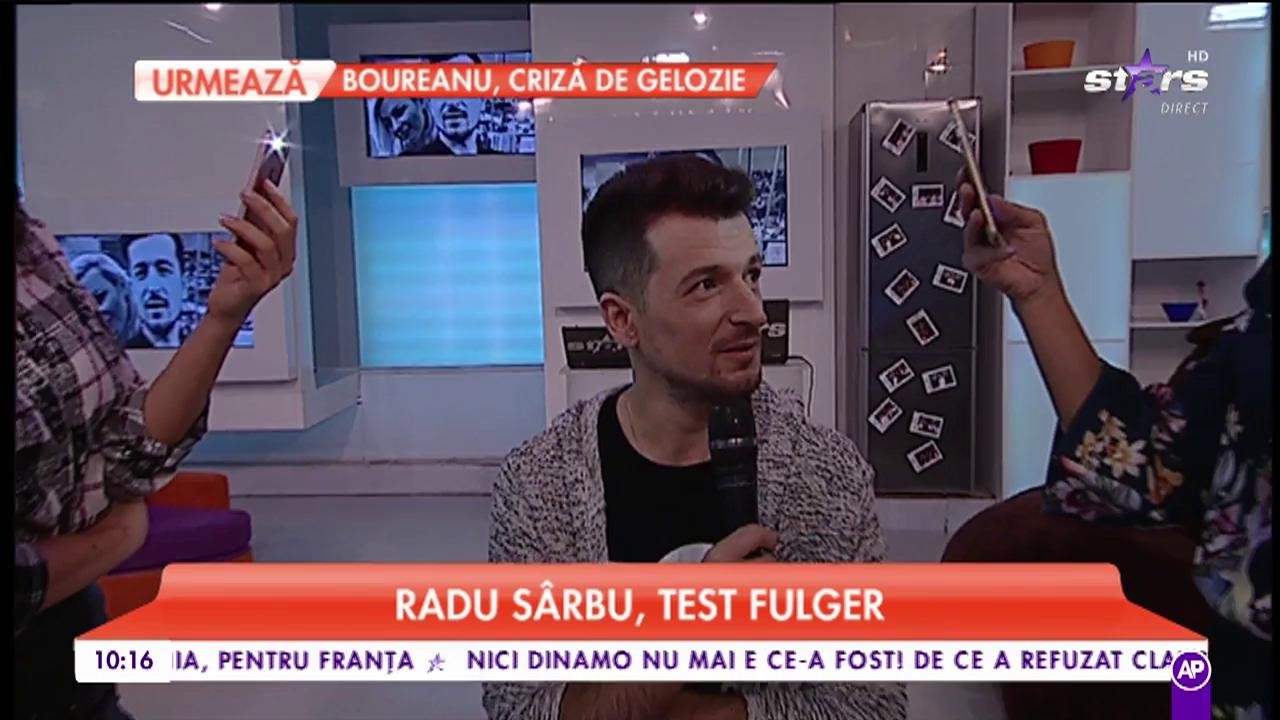 Test fulger pentru Radu S&icirc;rbu. Artistul răspunde sincer la cele mai picante &icirc;ntrebări:  &bdquo;Am vrut să renunț definitiv la muzică&rdquo;