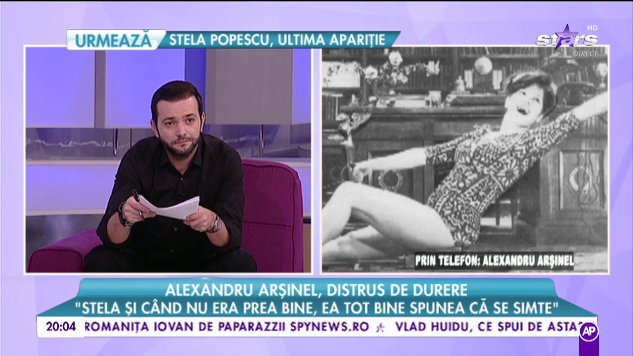 Alexandru Arșinel, distrus de durere: "Stela a fost un om extraordinar, s-a dus la Puiu. Nu &icirc;mi vine a crede"