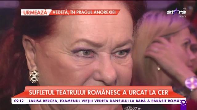 Rom&acirc;nia nu mai este la fel fără Stela Popescu, actrița de aur a Teatrului Rom&acirc;nesc